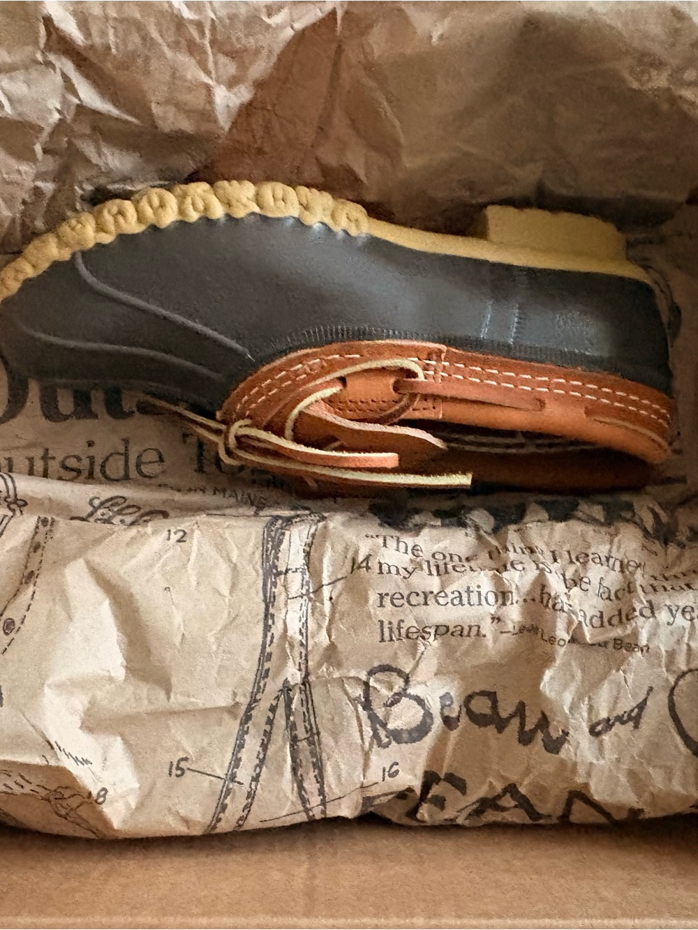 L.L. Bean Women's Duck Boot in Black and Brown